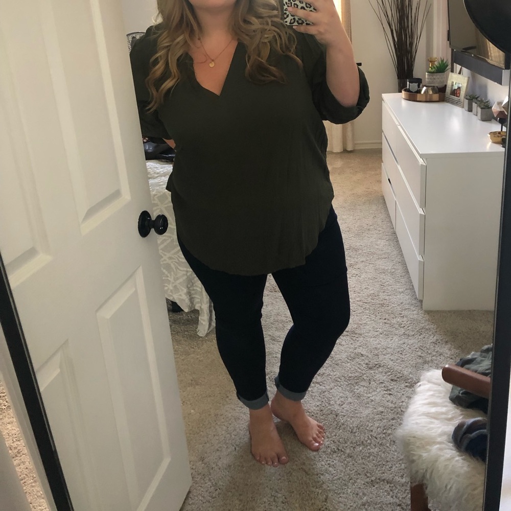 Olive Green Blouse